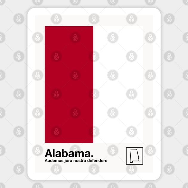 Alabama  // Original Minimalist Artwork Poster Design Magnet by DankFutura